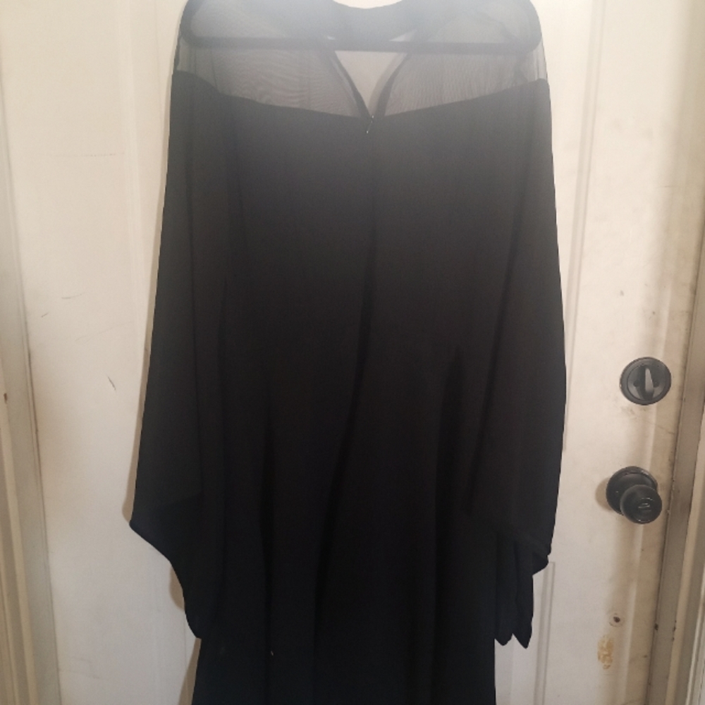 Plain black dress with mesh top